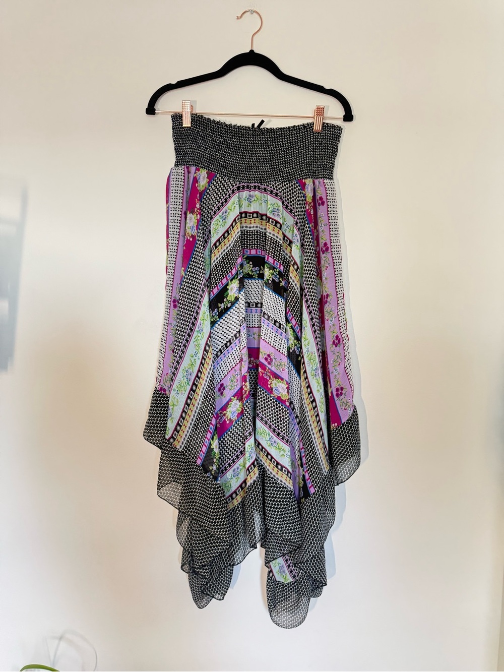 Lapis multicolor fairy asymmetrical skirt